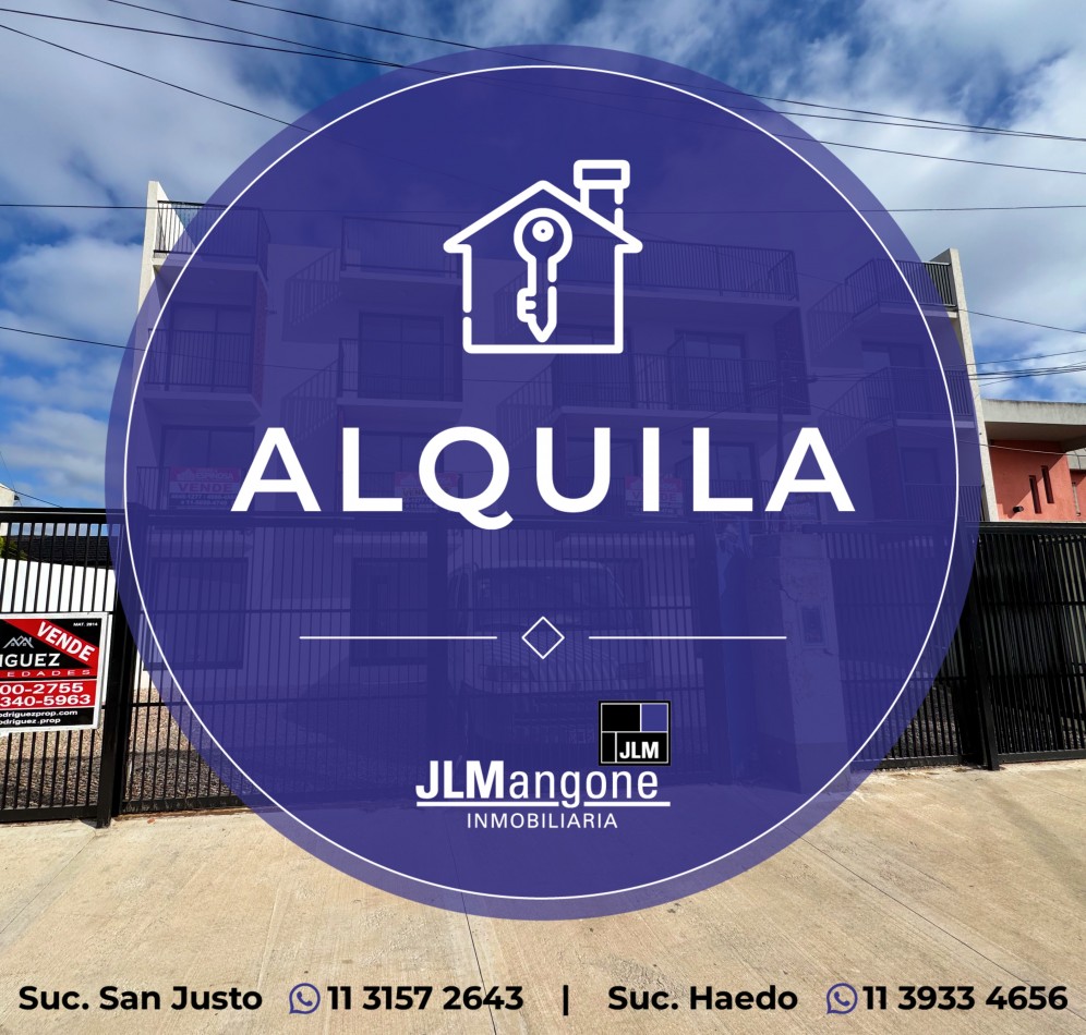 Departamento 2 ambientes con cochera y balcon