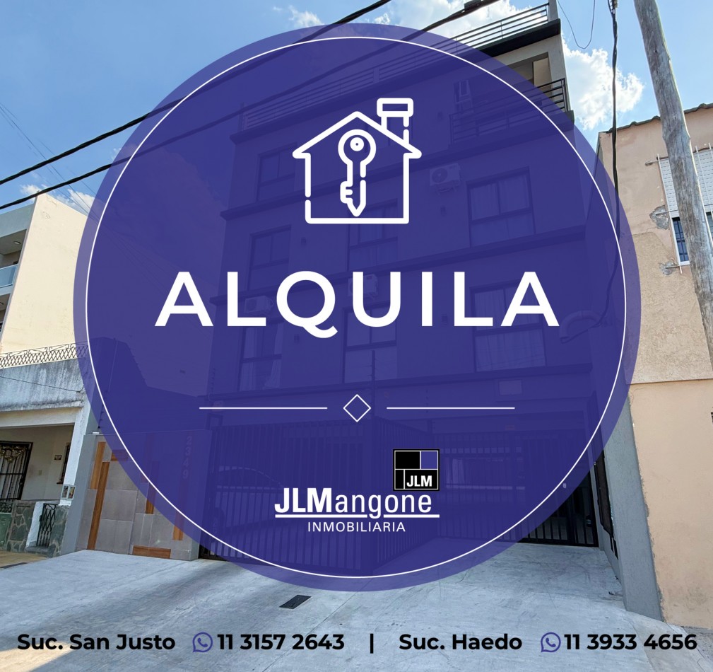 Departamento 2 ambientes con cochera