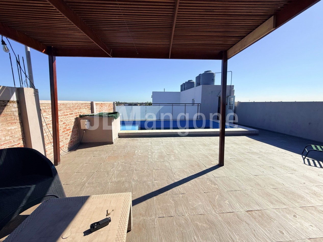 Departamento 4 amb con cochera, terraza y piscina
