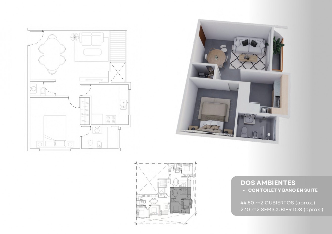 Departamentos 2 y 3 ambientes a estrenar